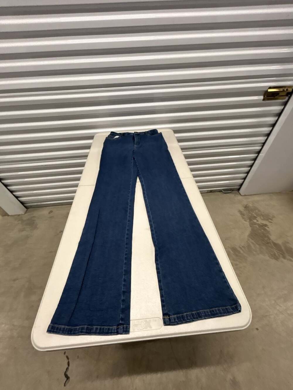 Super Slimmer Women's Blue Denim High Rise Flare Jeans Size 8T